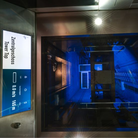 A Lift Ride with a View into the Tower