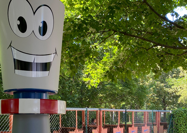 Children's playground in the Donaubräu guest garden