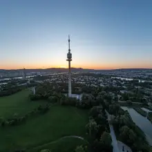 Donauturm Panorma Sunset