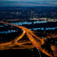 Donauturm Aussicht Nacht
