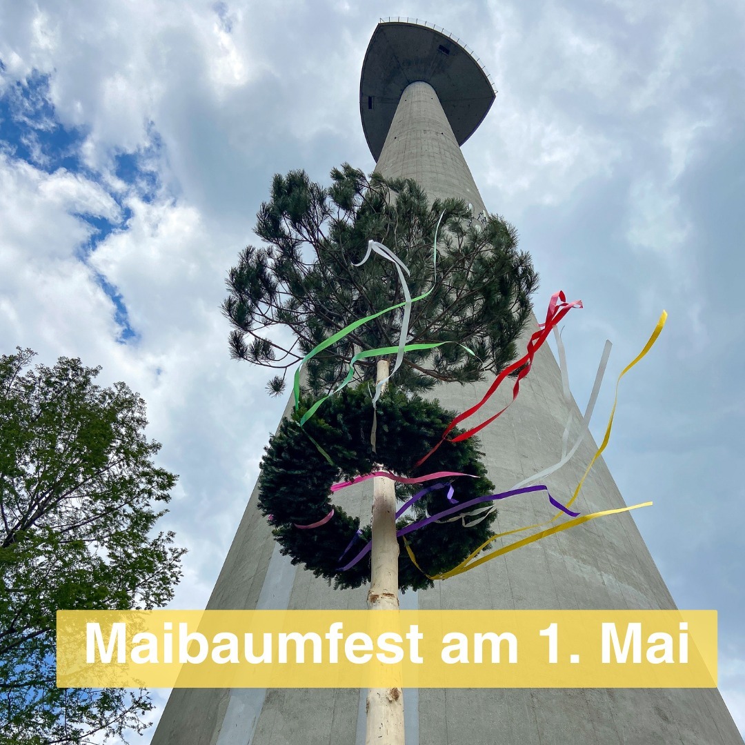 May 1 is just around the corner and with it the traditional Maypole Festival at the @donaubraeu at the foot of the Danube Tower with live music. Starting from 11.30 am until 08.30 pm (kitchen closing) We look forward to your visit!<br />
#donauturm #danubetower