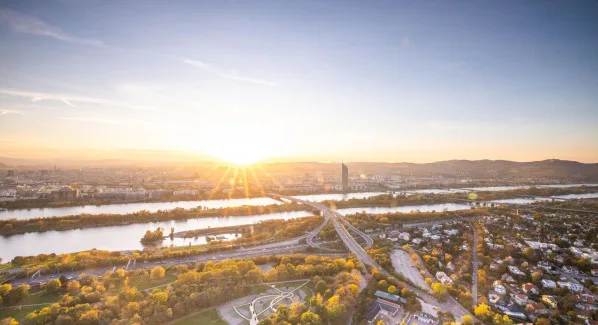 Die Aussicht vom Donauturm Wien