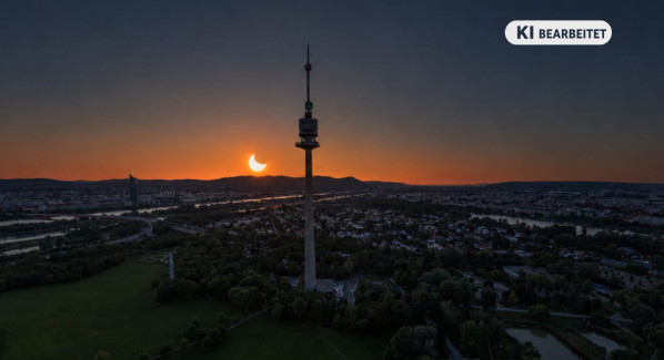 Sonnenfinsternis 2026 am Donauturm Wien – Rückblick auf ein besonderes Himmelsspektakel