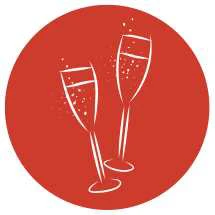 Sparkling Reception from 20 to 80 Persons